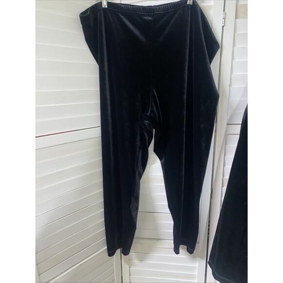 Gilligan O'Malley Black Velour Pajama Set Track Leisure Suit Tunic Pants XXXL - Picture 7 of 10